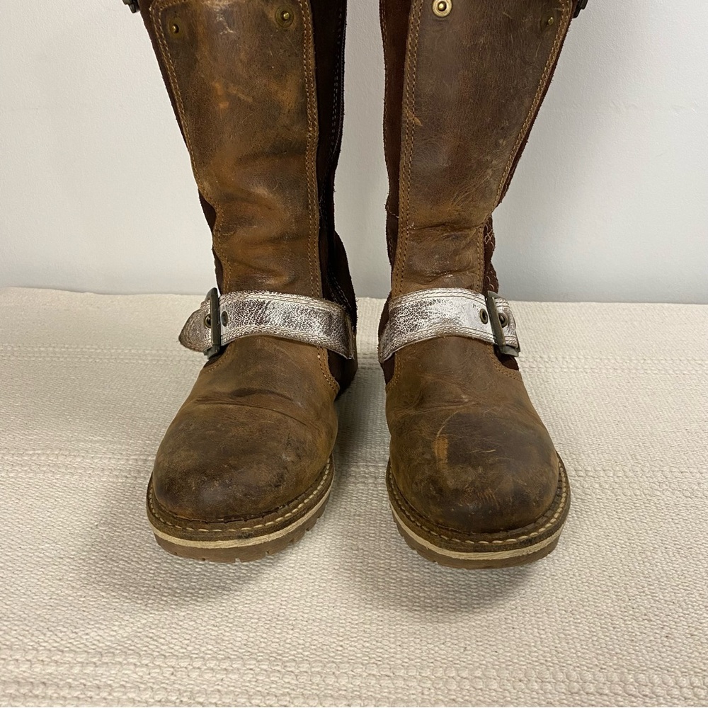 Bos. & Co Womens Innercity Brown Leather Suede Sherpa Lined Tall Boots EU 36 / 6 - Picture 7 of 11